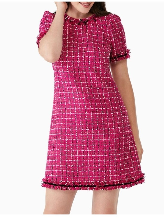kate spade Dresses & Skirts - kate spade Festival Pink Tweed Mini Dress-Sz 2